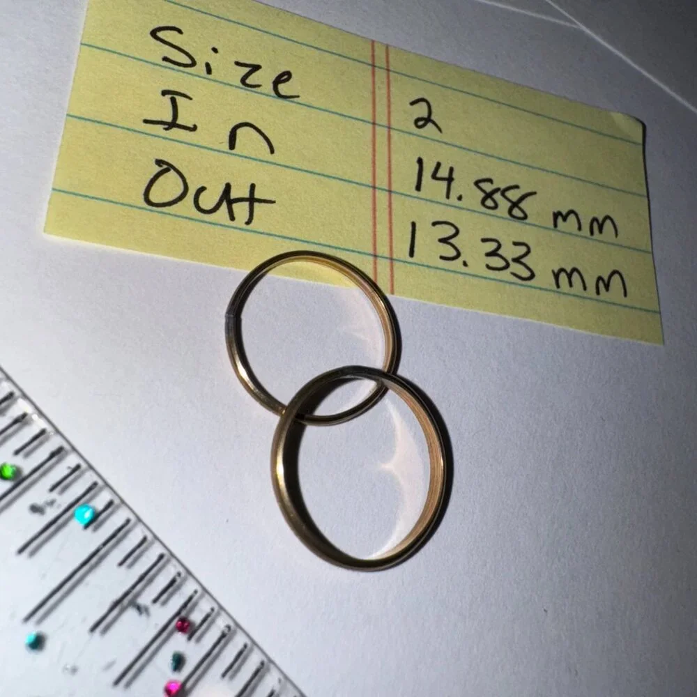 **Host Pick** 1.33mm Gold Filled Plain Band Ring, Size 2 ** Host Pick**